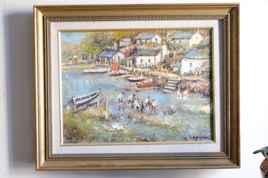 Life On The River Oil On Canvas By Ira Englefield