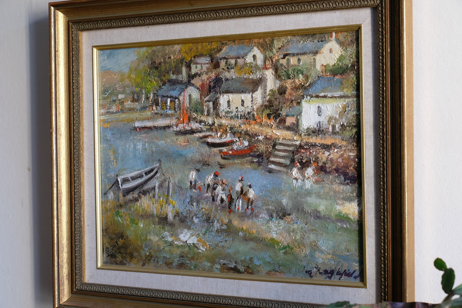 Life On The River Oil On Canvas By Ira Englefield
