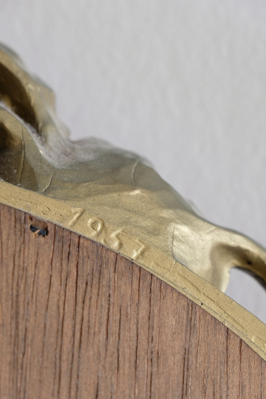 Back of the Italian Baroque Giltwood Wall Mirror 1957