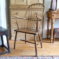 Primitive ash & elm windsor stick back chair circa 1830