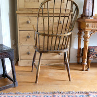 Primitive ash & elm windsor stick back chair circa 1830