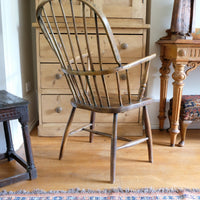Primitive ash & elm windsor stick back chair circa 1830