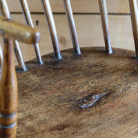 Primitive ash & elm windsor stick back chair circa 1830