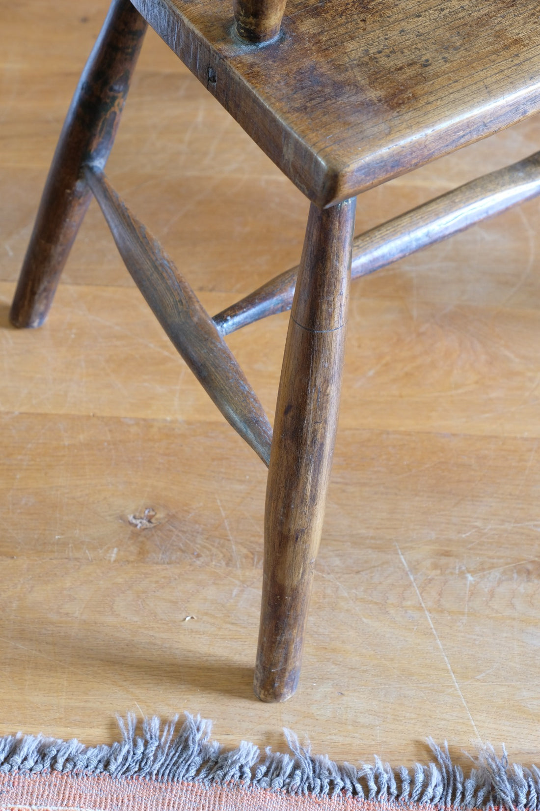 Primitive ash & elm windsor stick back chair circa 1830