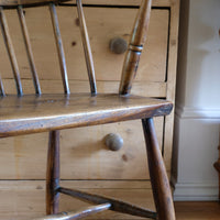 Primitive ash & elm windsor stick back chair circa 1830