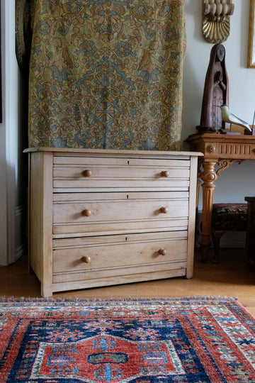 Antique ash chest of three graduated drawers circa 1910