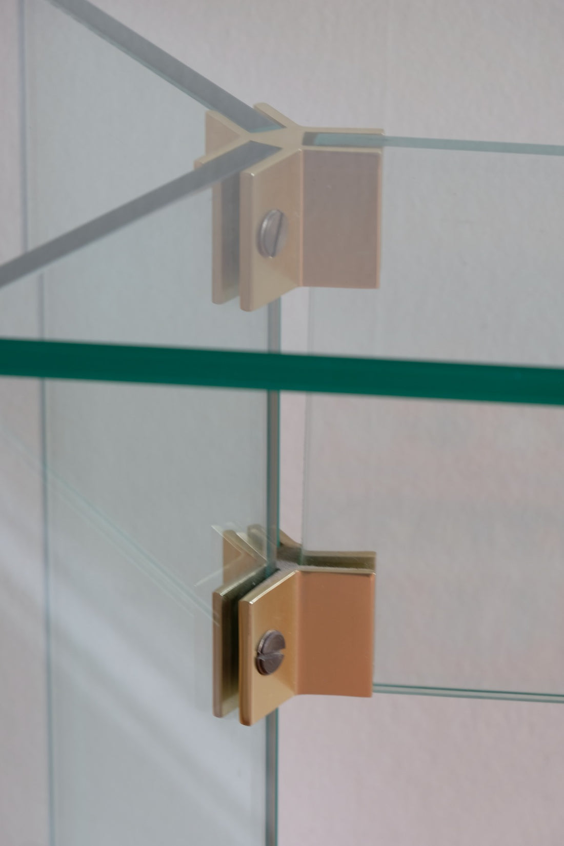 Modern glass hall table in the manner of Leon Rosen