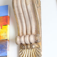 Architectural Pair Of Carved Giltwood Oak Corbels