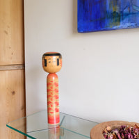 Handcrafted Vintage Japanese Kokeshi Doll with Artist Signature