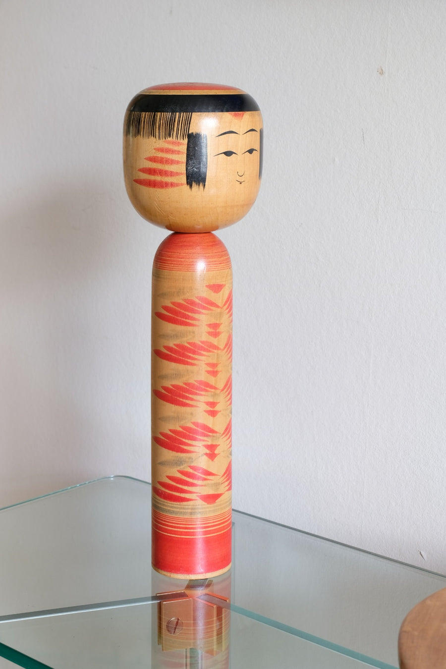 Handcrafted Vintage Japanese Kokeshi Doll with Artist Signature