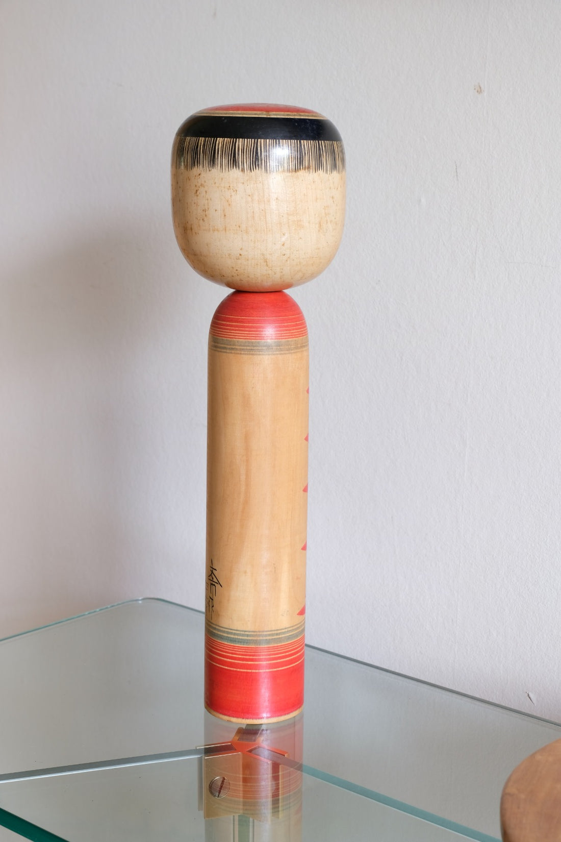 Handcrafted Vintage Japanese Kokeshi Doll with Artist Signature