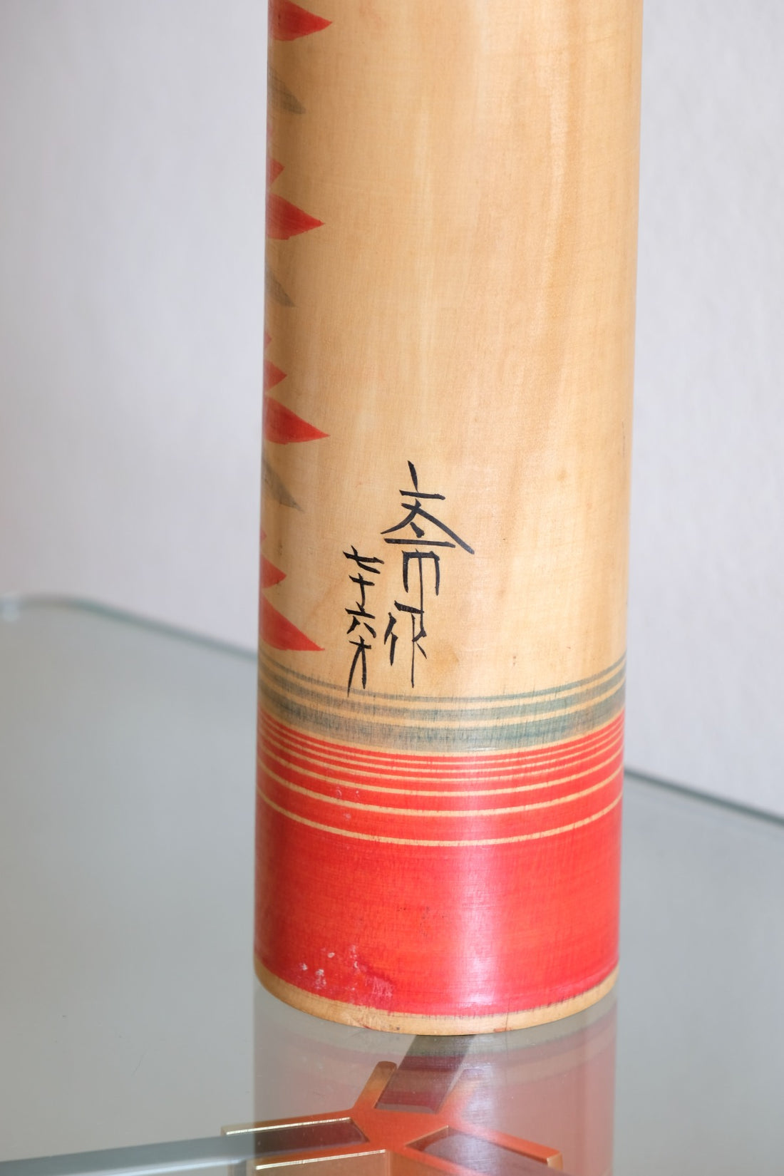 Handcrafted Vintage Japanese Kokeshi Doll with Artist Signature
