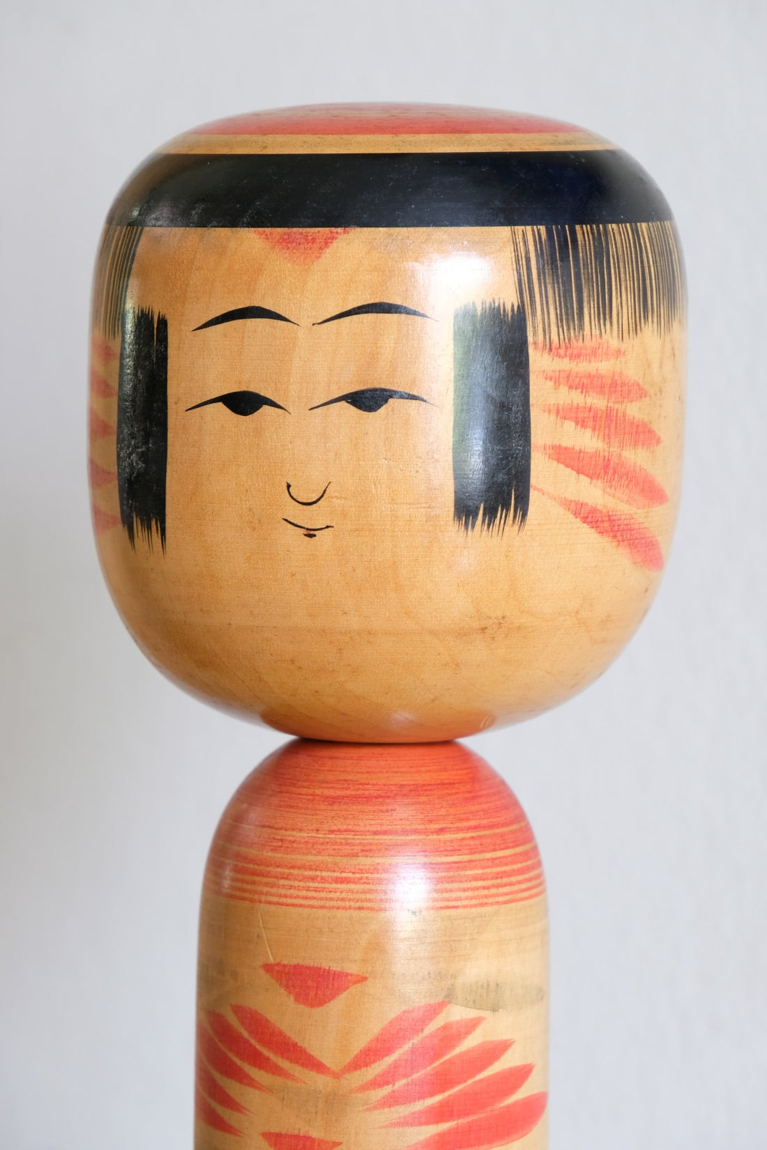 Handcrafted Vintage Japanese Kokeshi Doll with Artist Signature