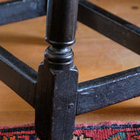 18th Century Oak Rectangular Chip Carved  Stool