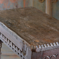 18th Century Oak Rectangular Chip Carved  Stool