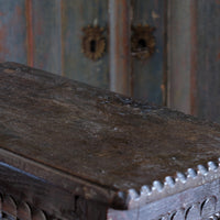 18th Century Oak Rectangular Chip Carved  Stool