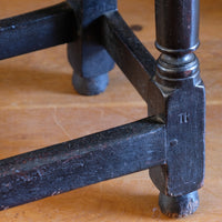 18th Century Oak Rectangular Chip Carved  Stool