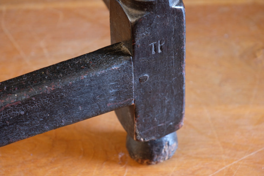 18th Century Oak Rectangular Chip Carved  Stool