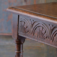 19th Century Oak Stool Sitting On Cup Feet