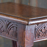 19th Century Oak Stool Sitting On Cup Feet