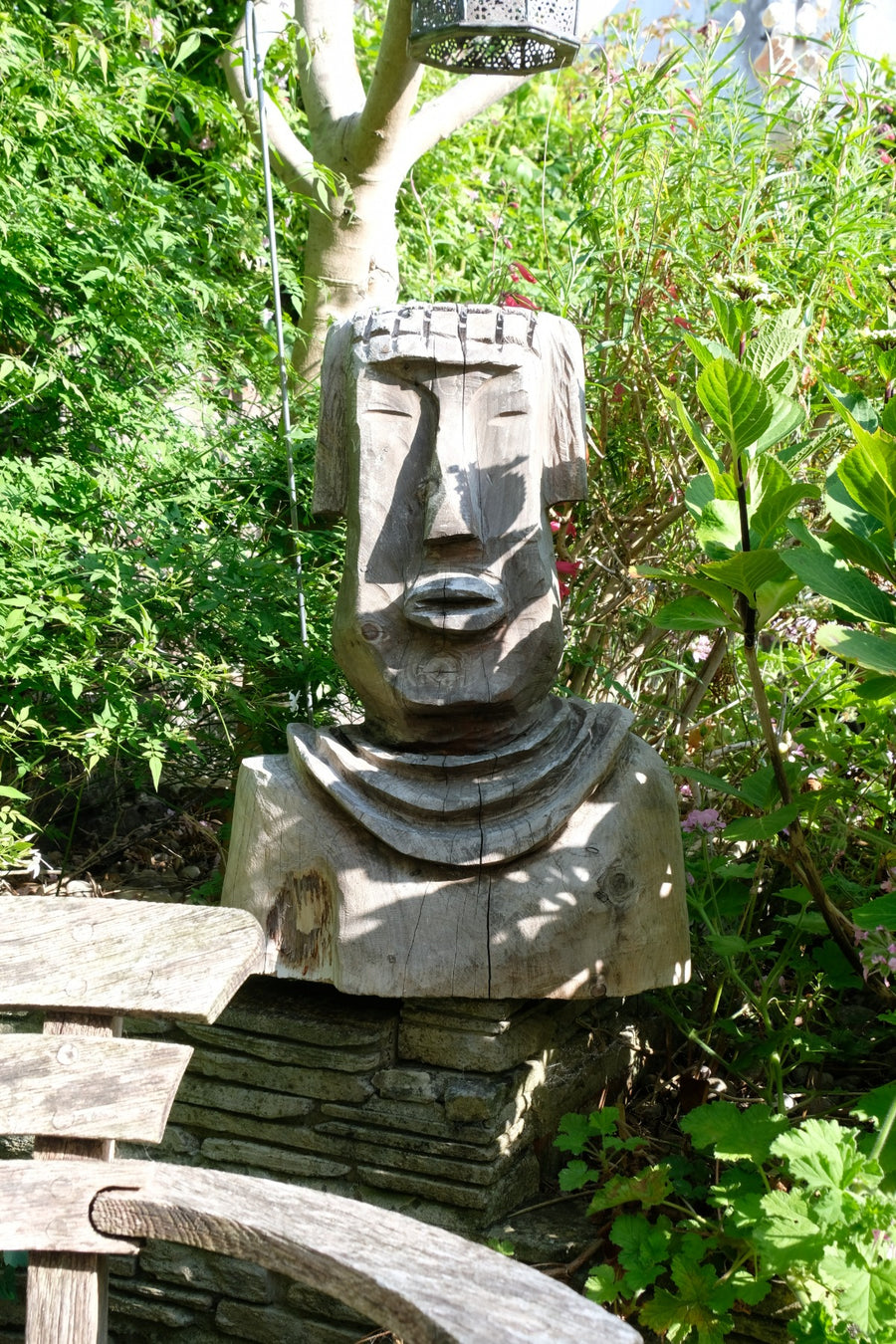 Naïve Folk Art Bust Of A Man In Wood