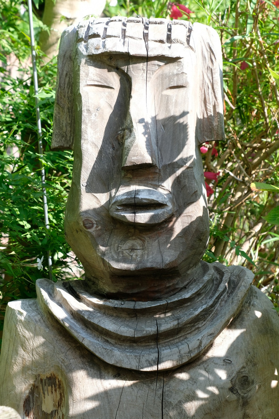 Naïve Folk Art Bust Of A Man In Wood