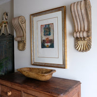 Architectural Pair Of Carved Giltwood Oak Corbels