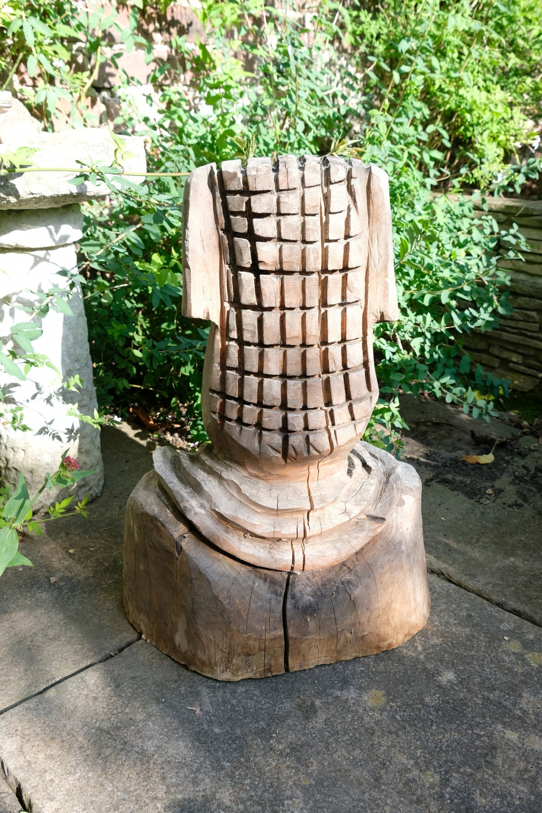 Naïve Folk Art Bust Of A Man In Wood