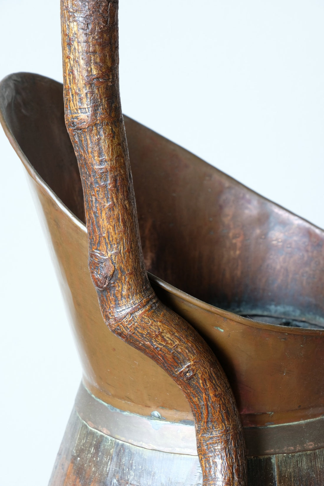 Vernacular Folk Art Twisted Walnut Walking Stick