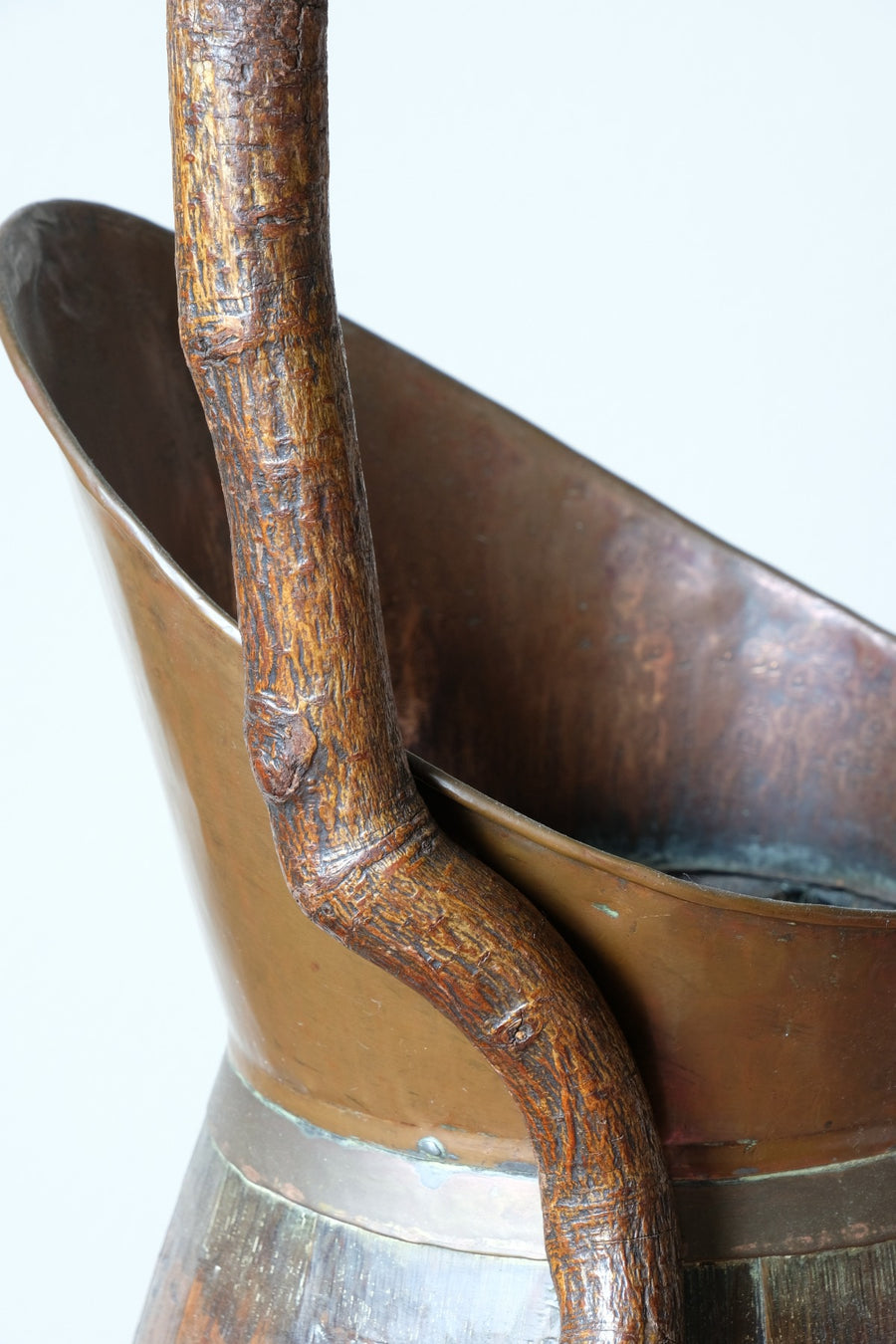 Vernacular Folk Art Twisted Walnut Walking Stick