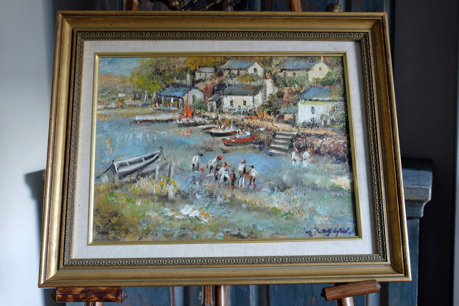 Life On The River Oil On Canvas By Ira Englefield