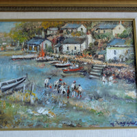 Life On The River Oil On Canvas By Ira Englefield