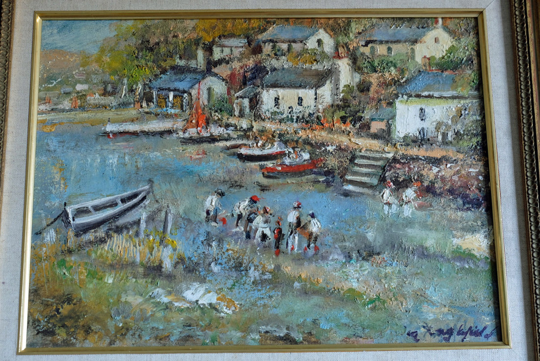 Life On The River Oil On Canvas By Ira Englefield