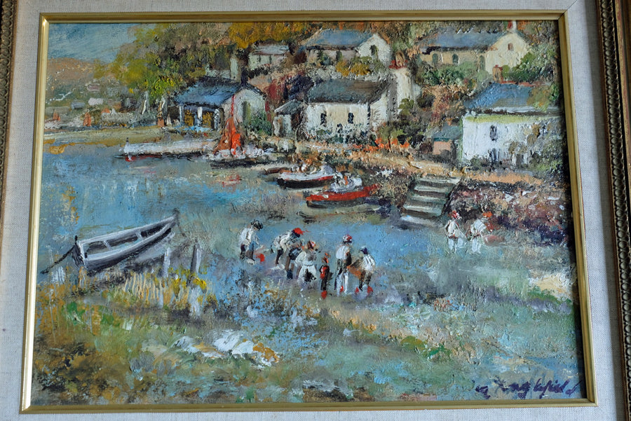 Life On The River Oil On Canvas By Ira Englefield