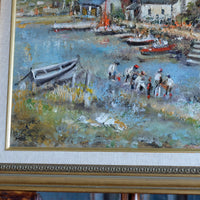 Life On The River Oil On Canvas By Ira Englefield