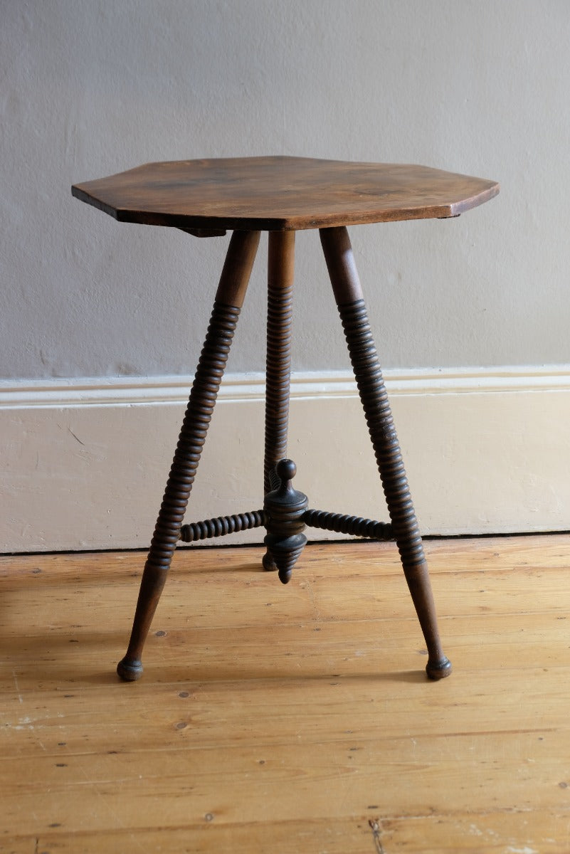 Octagonal Topped Bobbin Legged Gypsy Table