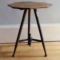 Octagonal Topped Bobbin Legged Gypsy Table