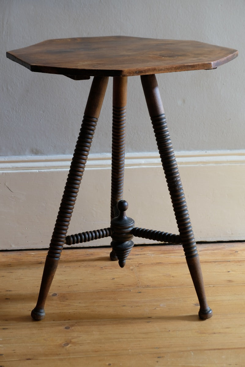 Octagonal Topped Bobbin Legged Gypsy Table