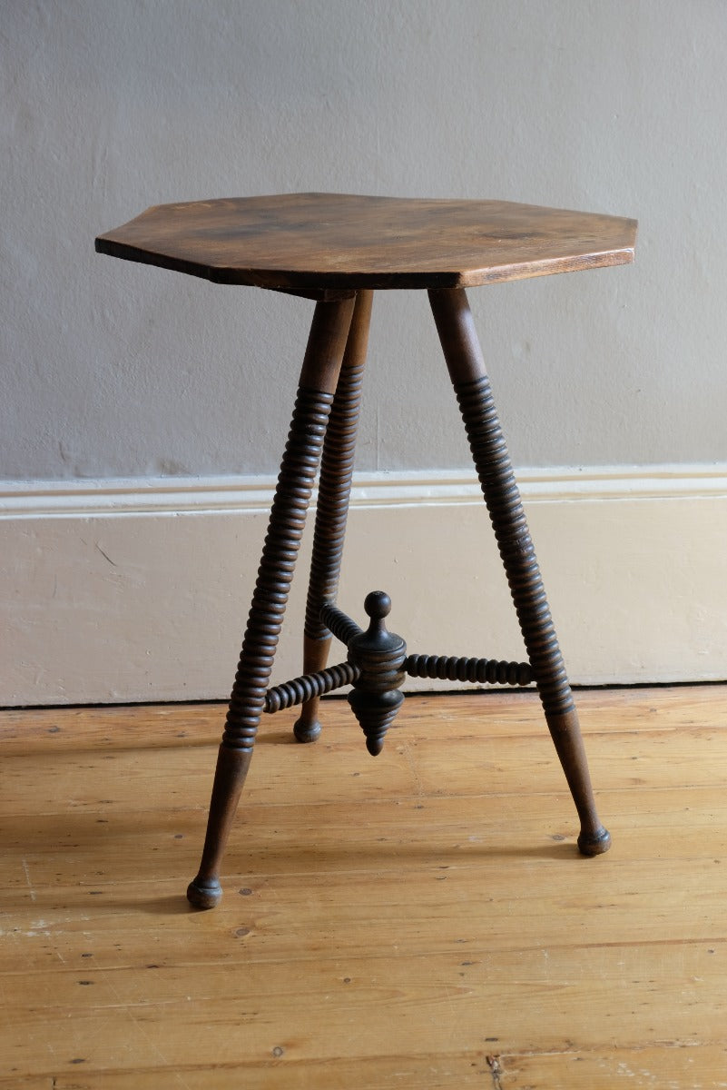 Octagonal Topped Bobbin Legged Gypsy Table