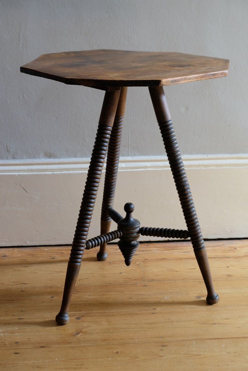 Octagonal Topped Bobbin Legged Gypsy Table