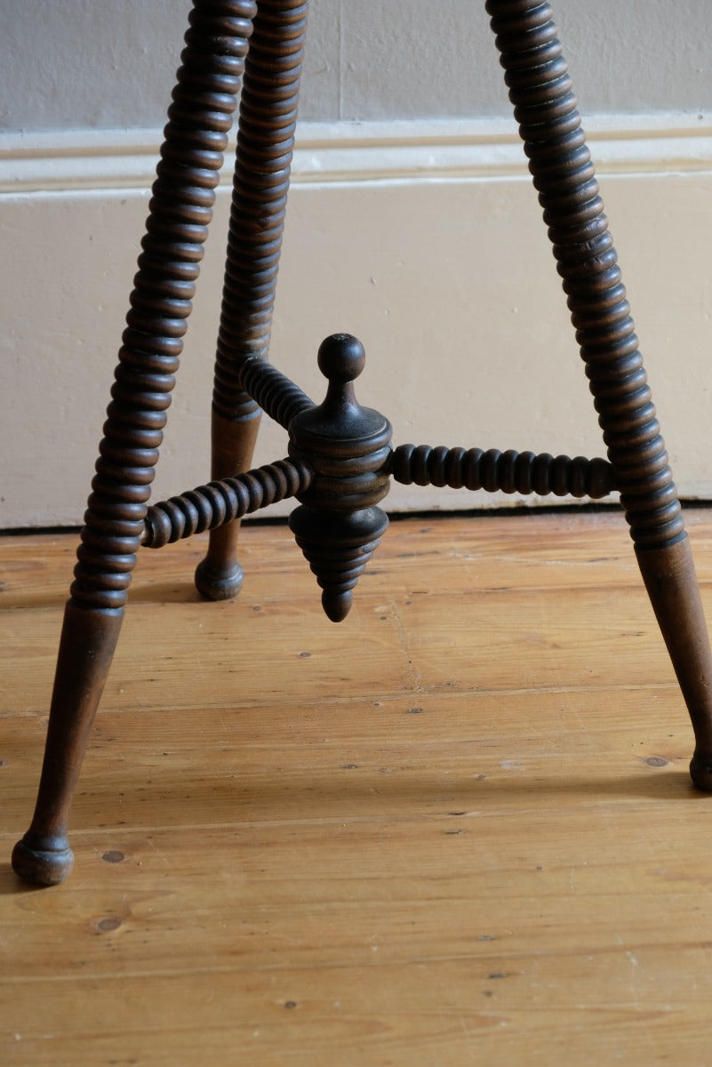 Octagonal Topped Bobbin Legged Gypsy Table