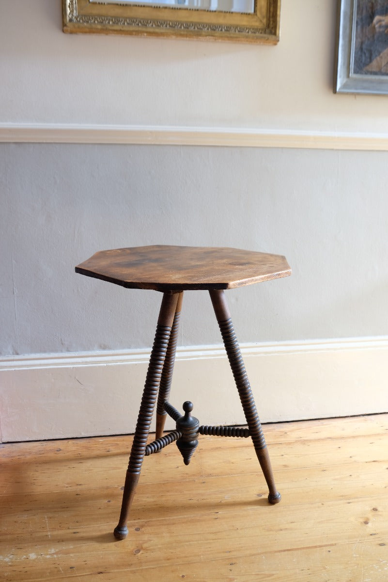 Octagonal Topped Bobbin Legged Gypsy Table