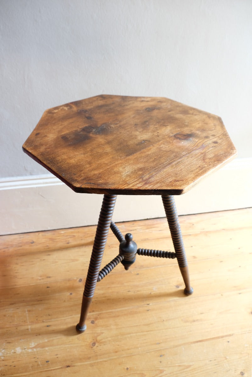 Octagonal Topped Bobbin Legged Gypsy Table