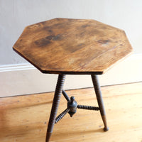 Octagonal Topped Bobbin Legged Gypsy Table