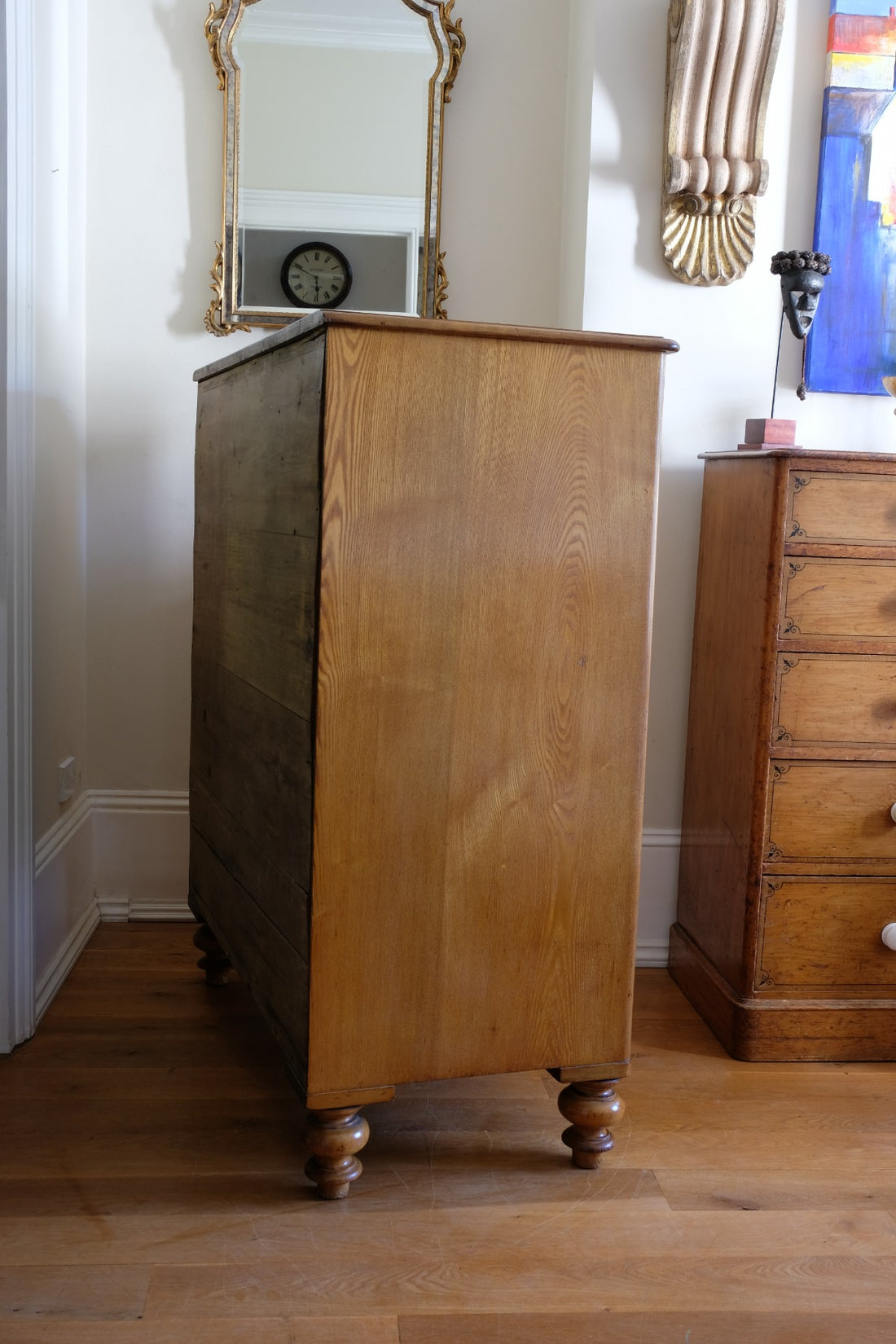 Antique Ash Chest Of Drawers Two Small Over Four Long Drawers Circa 1860