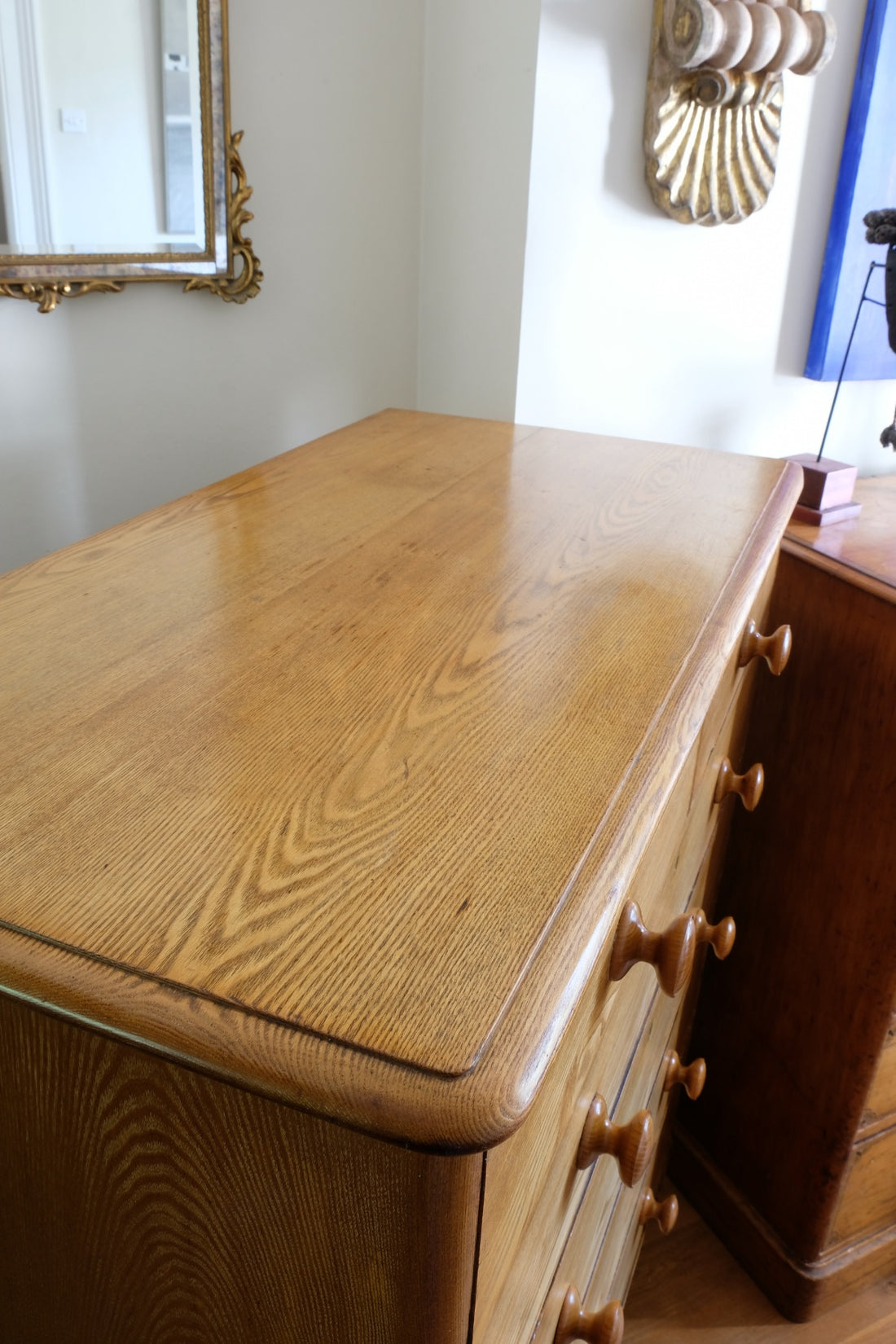 Antique Ash Chest Of Drawers Two Small Over Four Long Drawers Circa 1860