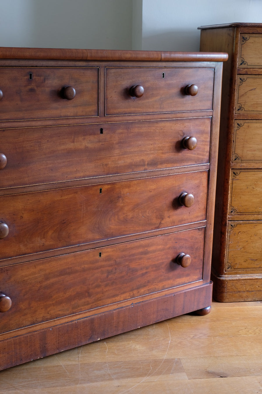 Victorian Mahogany Chest of Drawers – 2‑over‑3 Large Storage