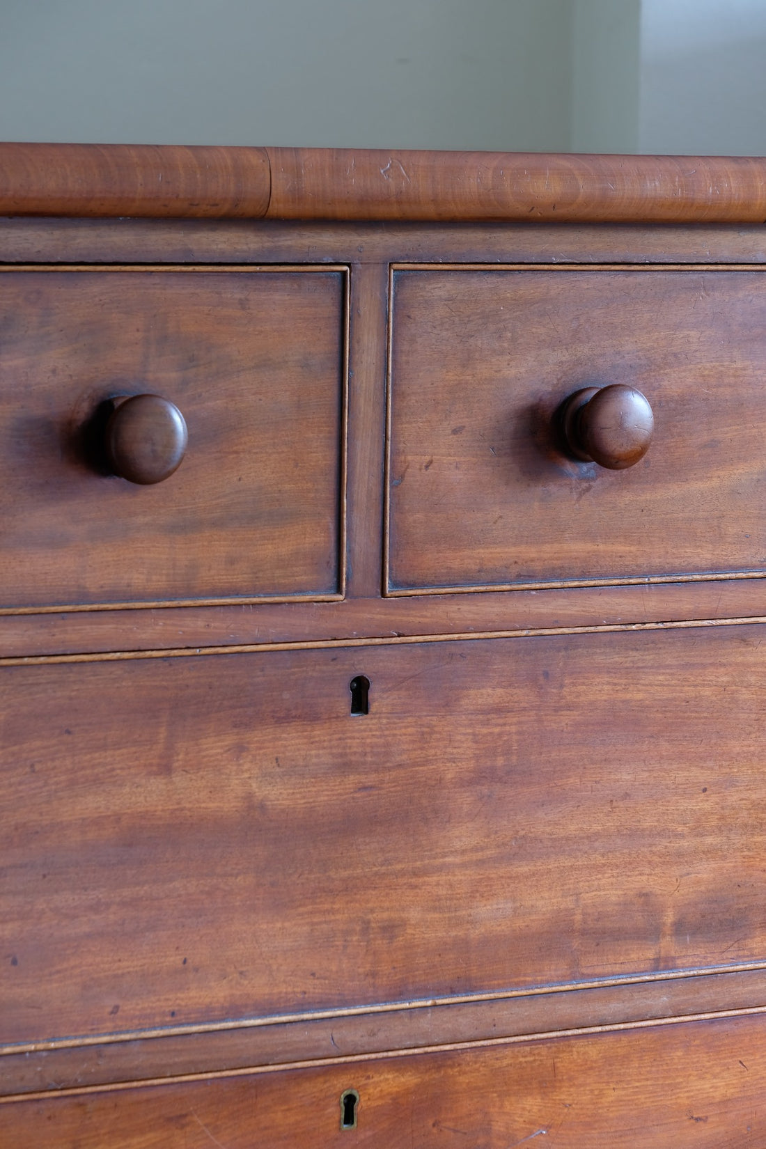 Victorian Mahogany Chest of Drawers – 2‑over‑3 Large Storage