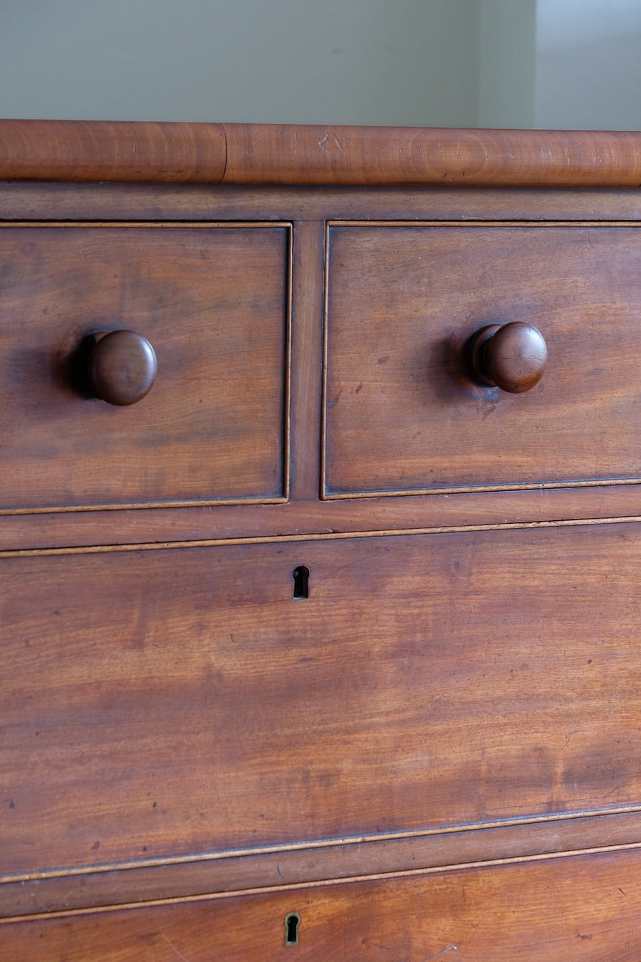 Victorian Mahogany Chest of Drawers – 2‑over‑3 Large Storage