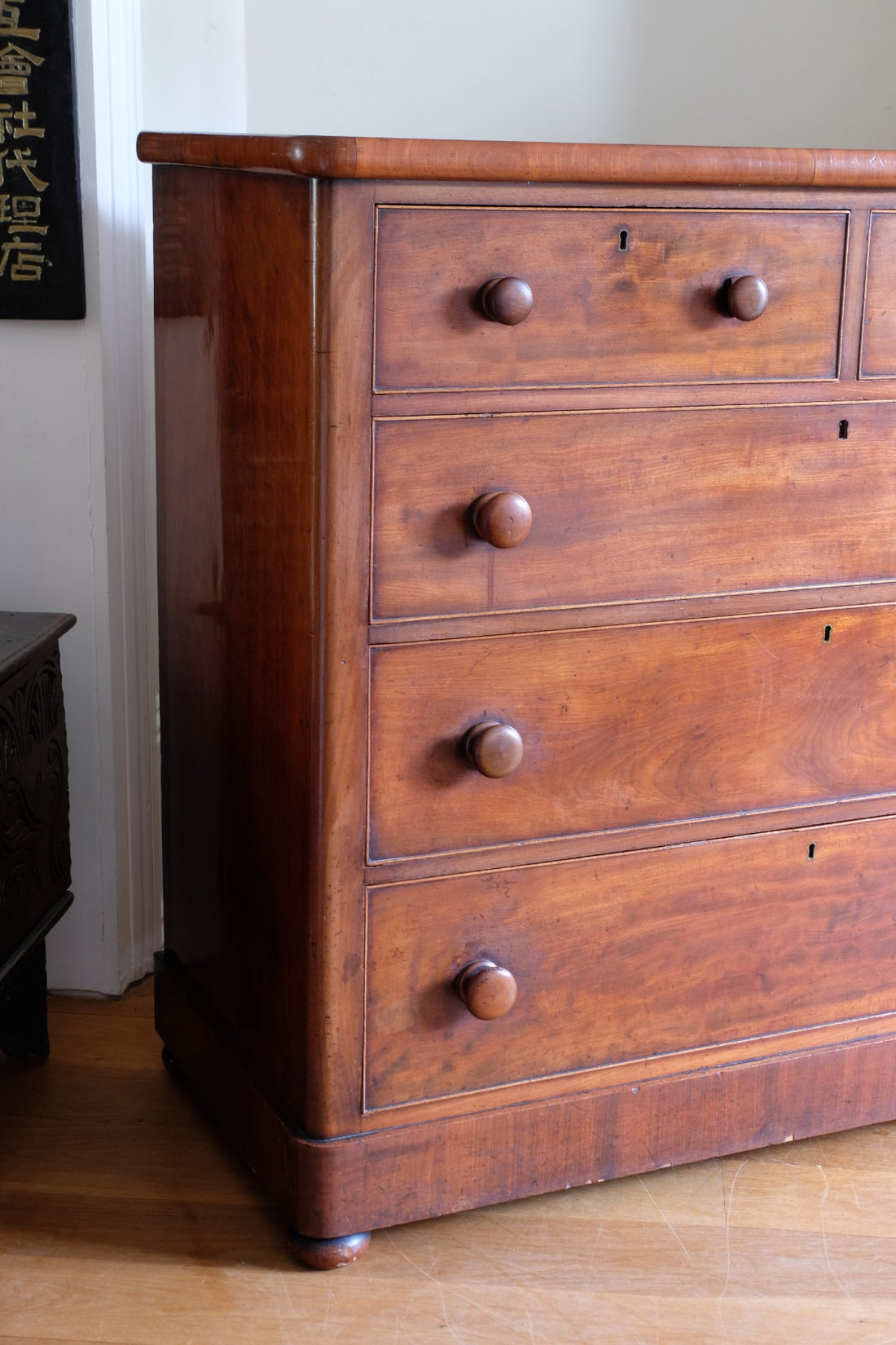 Victorian Mahogany Chest of Drawers – 2‑over‑3 Large Storage